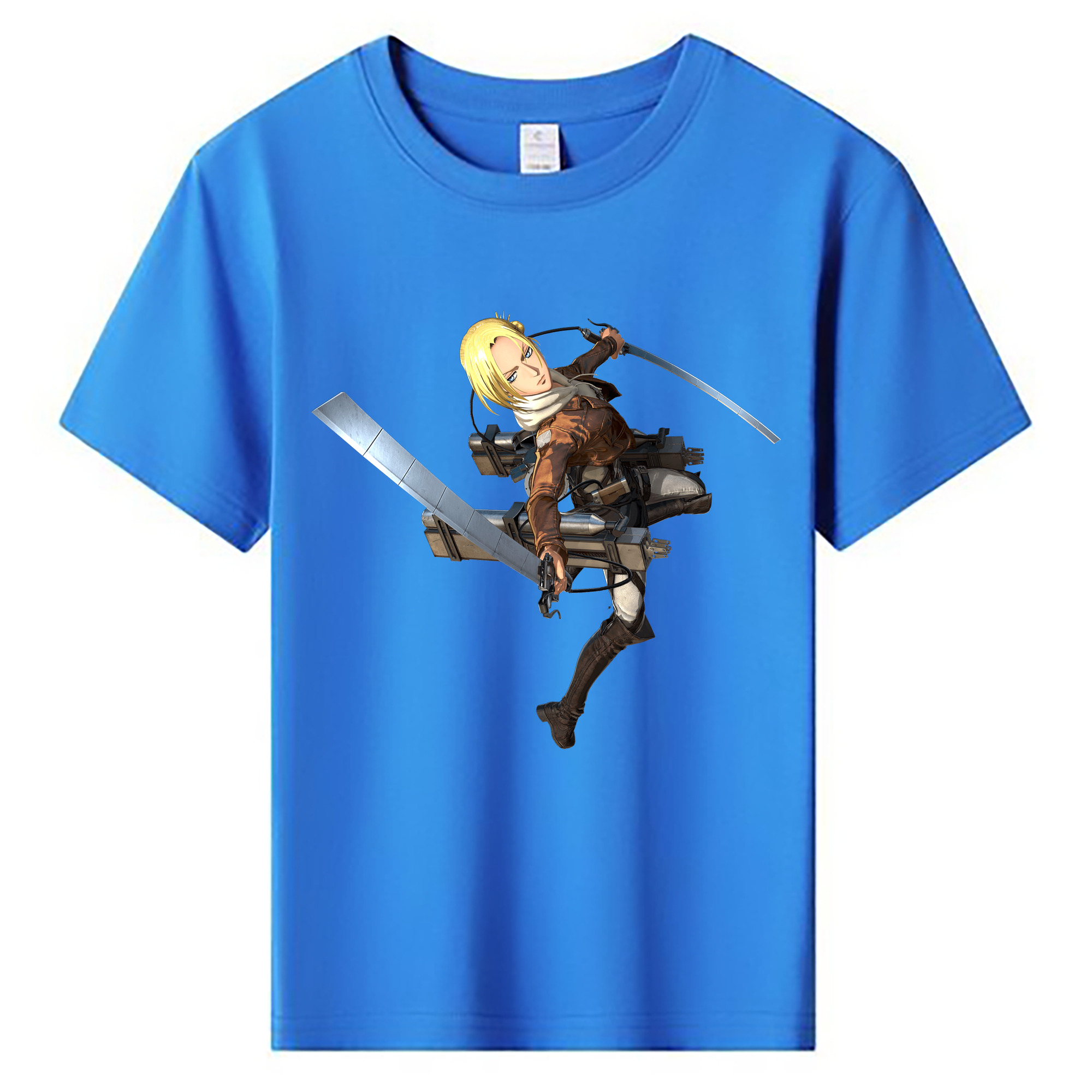 （画像用） 進撃の巨人 アニ・レオンハート Attack on Titan Annie Leonhart 綿100％キッズTシャツ（フロントプリント）